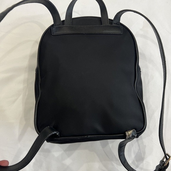 Kate‎ Spade Wilson Road Small Bradley Backpack Black Nylon Gold Leather Straps main image 4